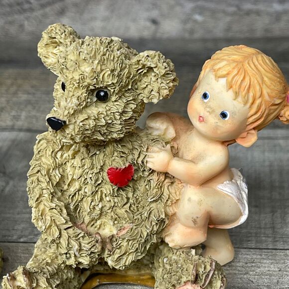 Baby Bear Figurines Holiday Animal Decor Figures Set of 2 - Picture 5 of 9